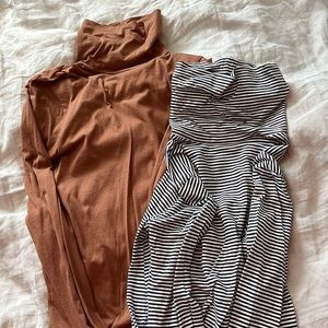 TWO FOR ONE Madewell Long sleeve tissue turtlenecks